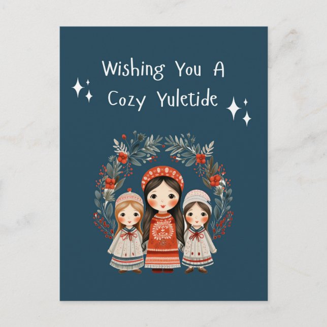 Postal Festiva Hijos y madres Navidades Hijos de Hijos (Anverso)