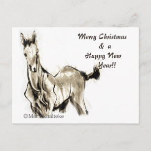 Postal Festiva Hipódromo samurai japonés