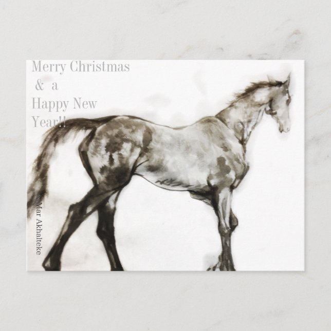 Postal Festiva Hipódromo samurai japonés (Anverso)