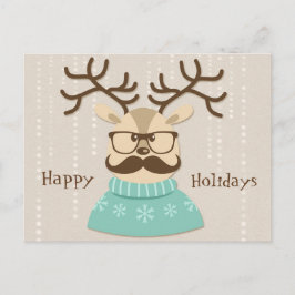 Postal Festiva Hipster Holiday Reindeer
