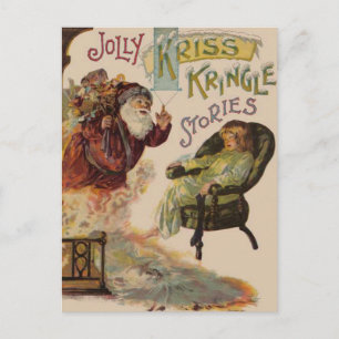 Postal Festiva Historias de Kriss Kringle de Santa