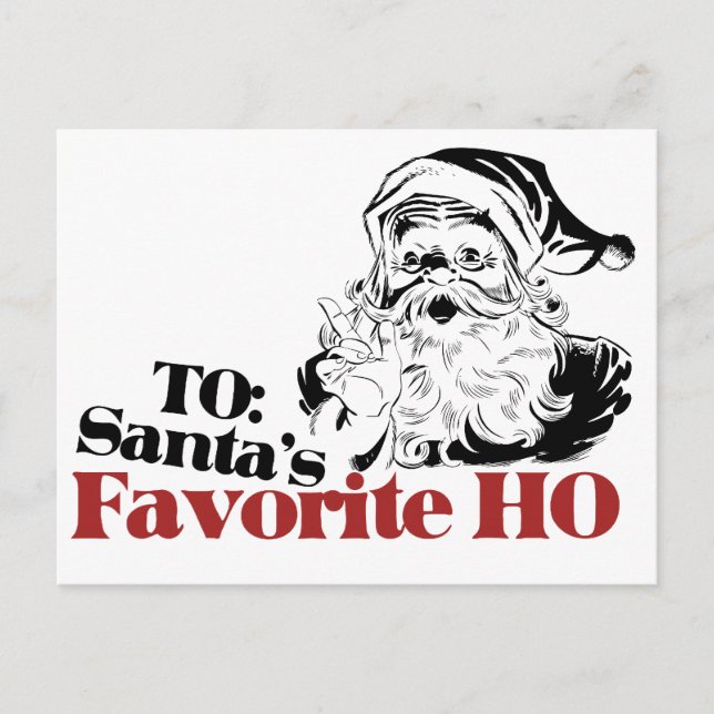 Postal Festiva HO favorito de XMAS Santas (Anverso)