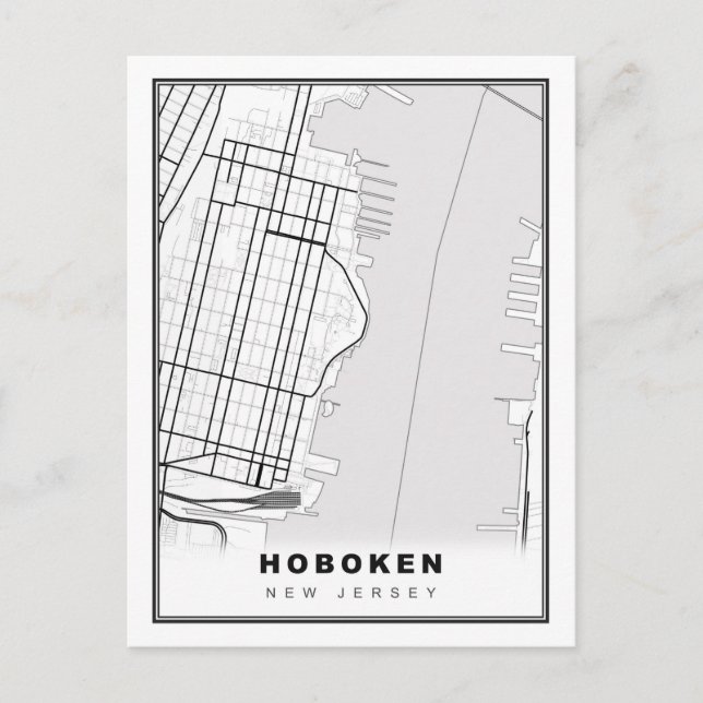Postal Festiva Hoboken Map (Anverso)