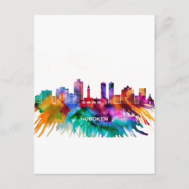 Postal Festiva Hoboken Skyline (Anverso)