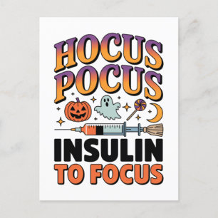Postal Festiva Hocus Pocus Necesito Insulina para Focar el Fantas