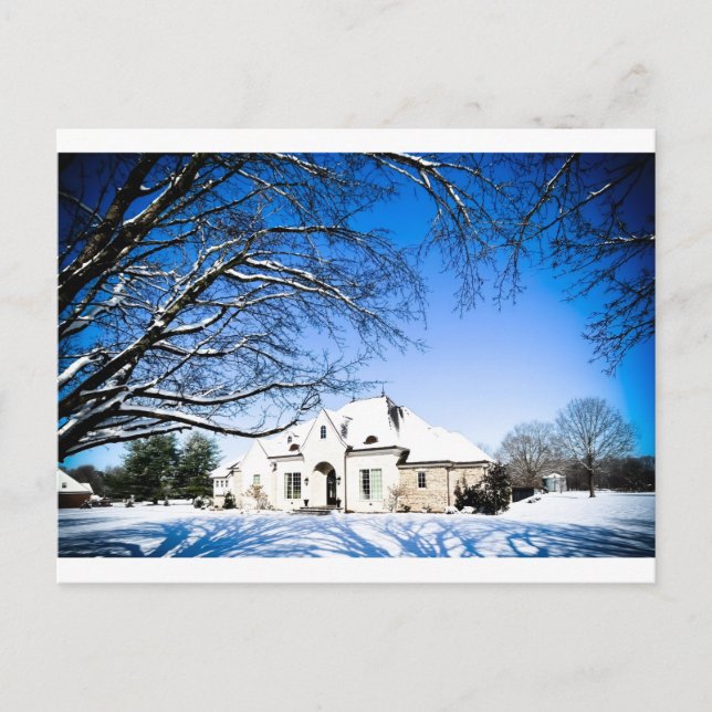 Postal Festiva Hogar de invierno (Anverso)