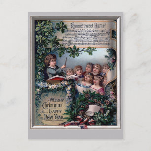 Postal Festiva Hogar dulce para Navidades