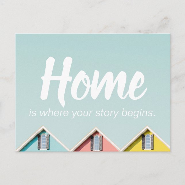 Postal Festiva Hogar El Vecindario Cita Citas De Homebody Publica (Anverso)