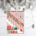 Postal Festiva Hogar es donde están las medias<br><div class="desc">El ilustracion original Ⓒ Becky Nimoy 2023 Personalizar la parte posterior con un color de fondo claro,  edite la foto y el mensaje como desee. Abra el editor completo para eliminar elementos que no necesite.</div>