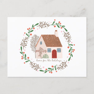Postal Festiva Hogar Para Los Navidades De Vacaciones