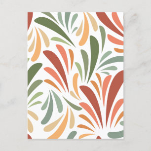Postal Festiva hoja minimalista