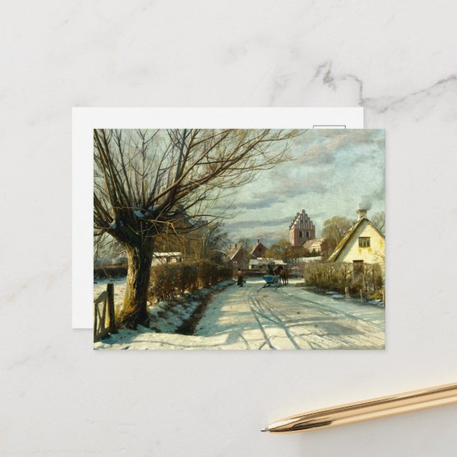 Postal Festiva Hoje Taastrup, a las afueras de Copenhague (Anverso/Reverso In Situ)