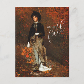 Postal Festiva Hola Bella Artes otoño Homer Winslow Postcard