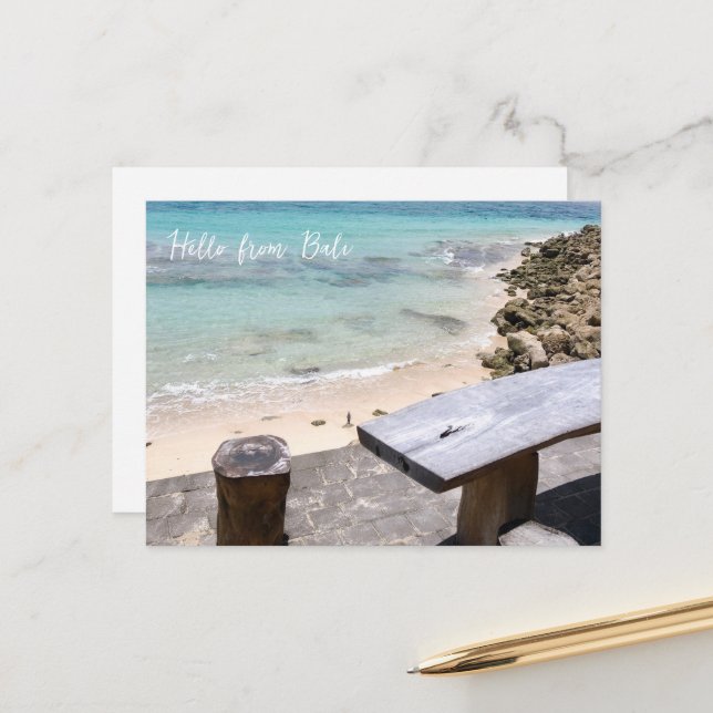 Postal Festiva Hola desde bali (Anverso/Reverso In Situ)