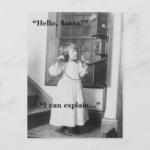 Postal Festiva ¿Hola, Santa? -Postal