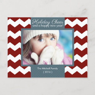 Postal Festiva Holiday Cheer Chevron Photo Holiday