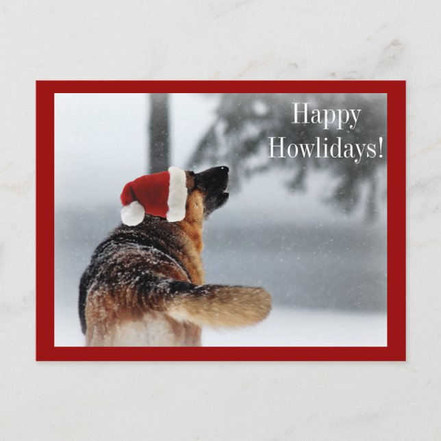 Postal Festiva Holiday German Shepherd (Anverso)