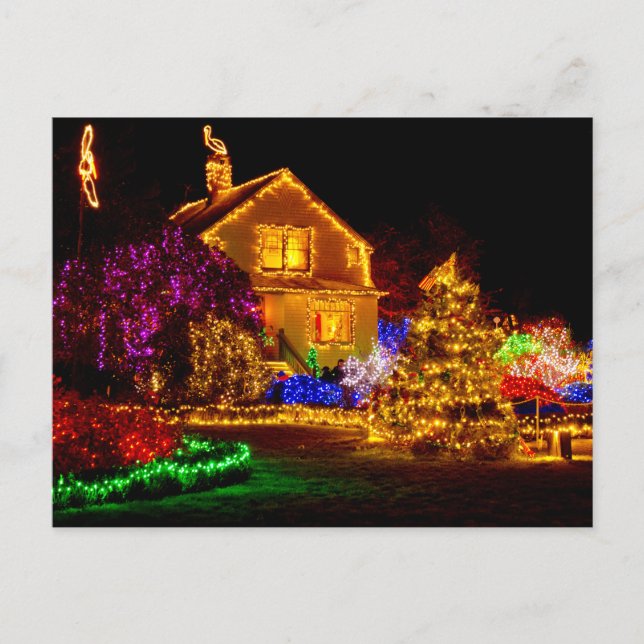 Postal Festiva Holiday Glow - Parque Estatal Shore Acres, Oregon (Anverso)