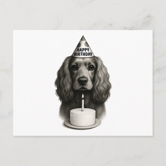 Postal Festiva Holiday Postcard Cocker Spaniel (Anverso)