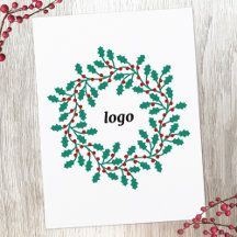 Holly Wreath Logo Business