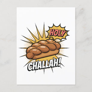 Postal Festiva Holy Challah Funny Jewish Hanukkah Jew