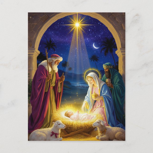 Postal Festiva Holy Nativity Christmas (Anverso)