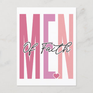 Postal Festiva Hombres de fe, creer en Dios, confianza en Jesús,