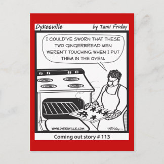 Postal Festiva Hombres de pan de jengibre gay