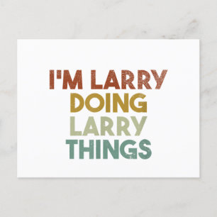 Postal Festiva Hombres, soy Larry Doing Larry Things Funny First 