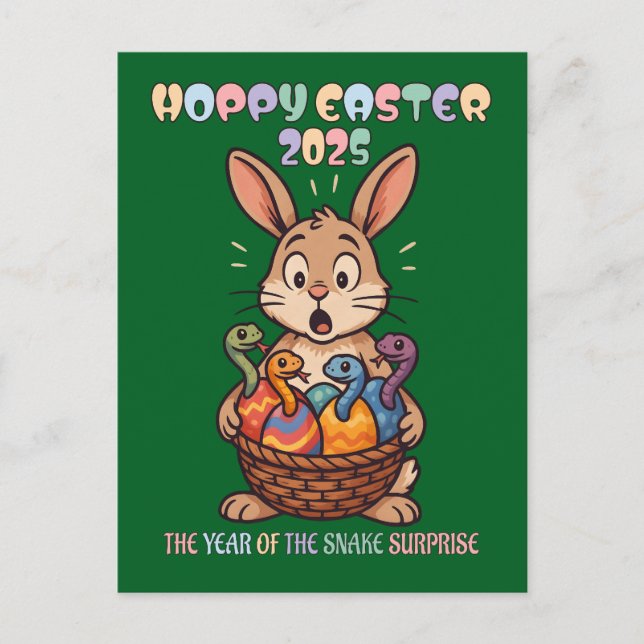 Postal Festiva Hoppy Easter 2025: The Year of the Snake Surprise! (Anverso)