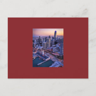 Postal Festiva Hora Dorada Vista Aérea de la Ciudad de San Franci