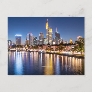 Postal Festiva horizonte de Fráncfort, Alemania