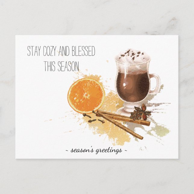 Postal Festiva Hot Chocolate Cinnamon Orange Season Greetings