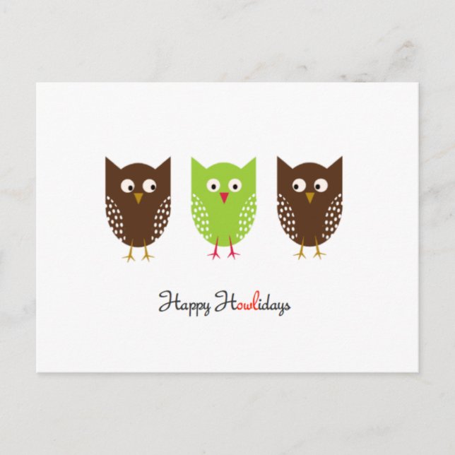 Postal Festiva Howlidays feliz (Anverso)