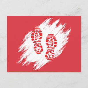 Postal Festiva Huella Santa