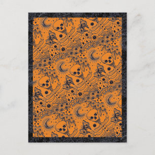 POSTAL FESTIVA HUESOS EN EL ESQUELETO DEL JARDÍN, BOCA DE ARTE FO