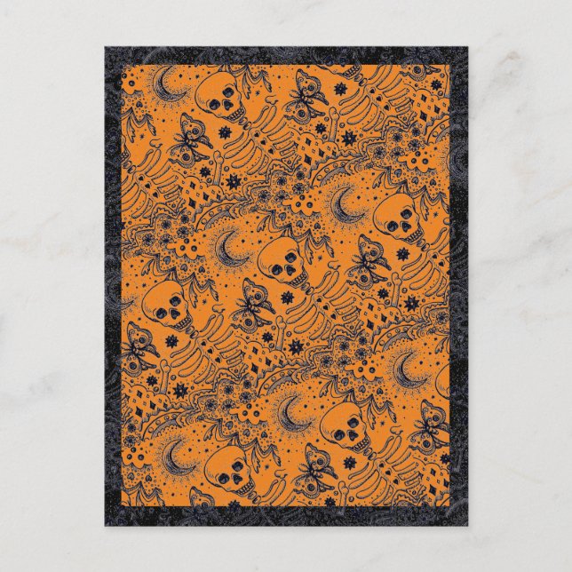 POSTAL FESTIVA HUESOS EN EL ESQUELETO DEL JARDÍN, BOCA DE ARTE FO (Anverso)