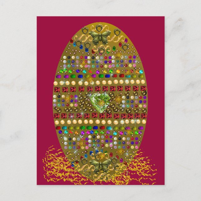 Postal Festiva Huevo de Pascua Jeweled (Anverso)