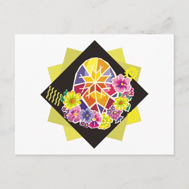 Postal Festiva huevo de pascua pintado de ucrania (20) (Anverso)