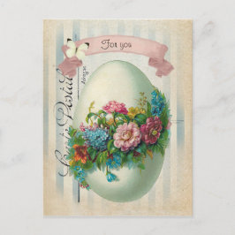 Postal Festiva Huevo de Pascua Victoriano