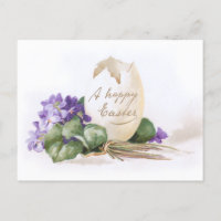 Huevo de Pascua y Violetas