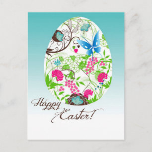 Postal Festiva Huevo feliz de Pascua