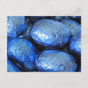 Postal Festiva Huevos de la Pascua de chocolate belga