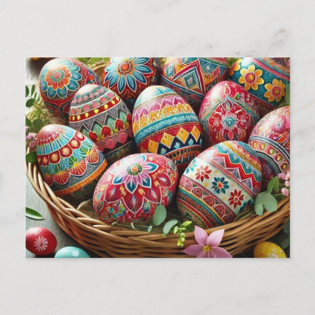 Postal Festiva Huevos de Pascua (Anverso)
