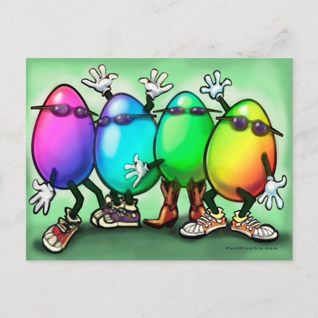 Postal Festiva Huevos de Pascua (Anverso)