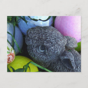 Postal Festiva Huevos de Pascua, bolas de golf de conejo