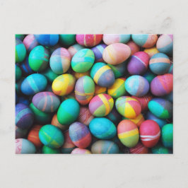 Postal Festiva Huevos de Pascua coloridos