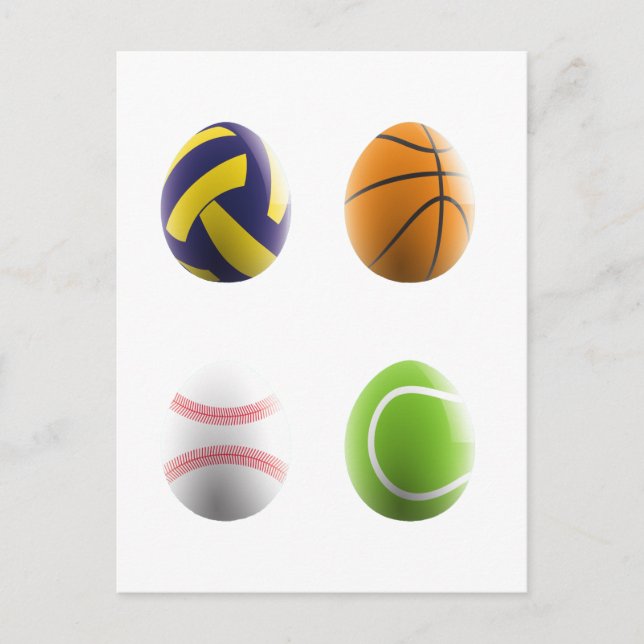 Postal Festiva huevos de pascua deportiva (Anverso)