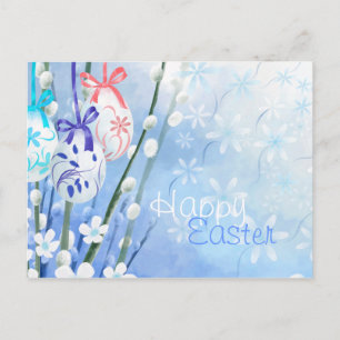 Postal Festiva Huevos de Pascua florales - modificados para