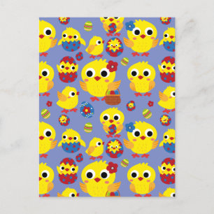 Postal Festiva Huevos de Pascua Retro Hatch